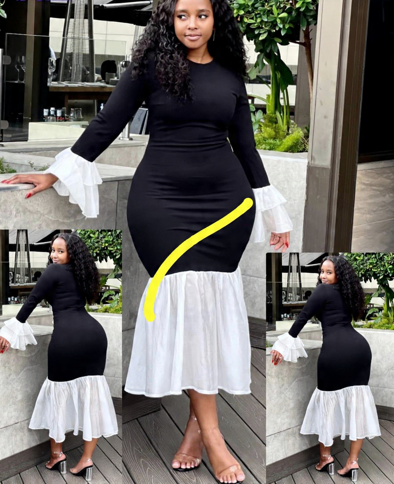 Long dress with sleeves
