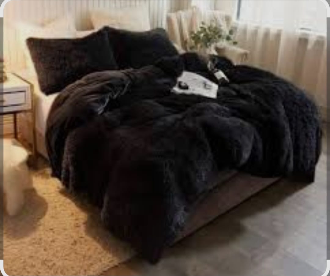 fluffy 4 pieces comforters