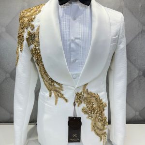 Luxury white turkey suit with Gol