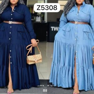 Long dress with buttons